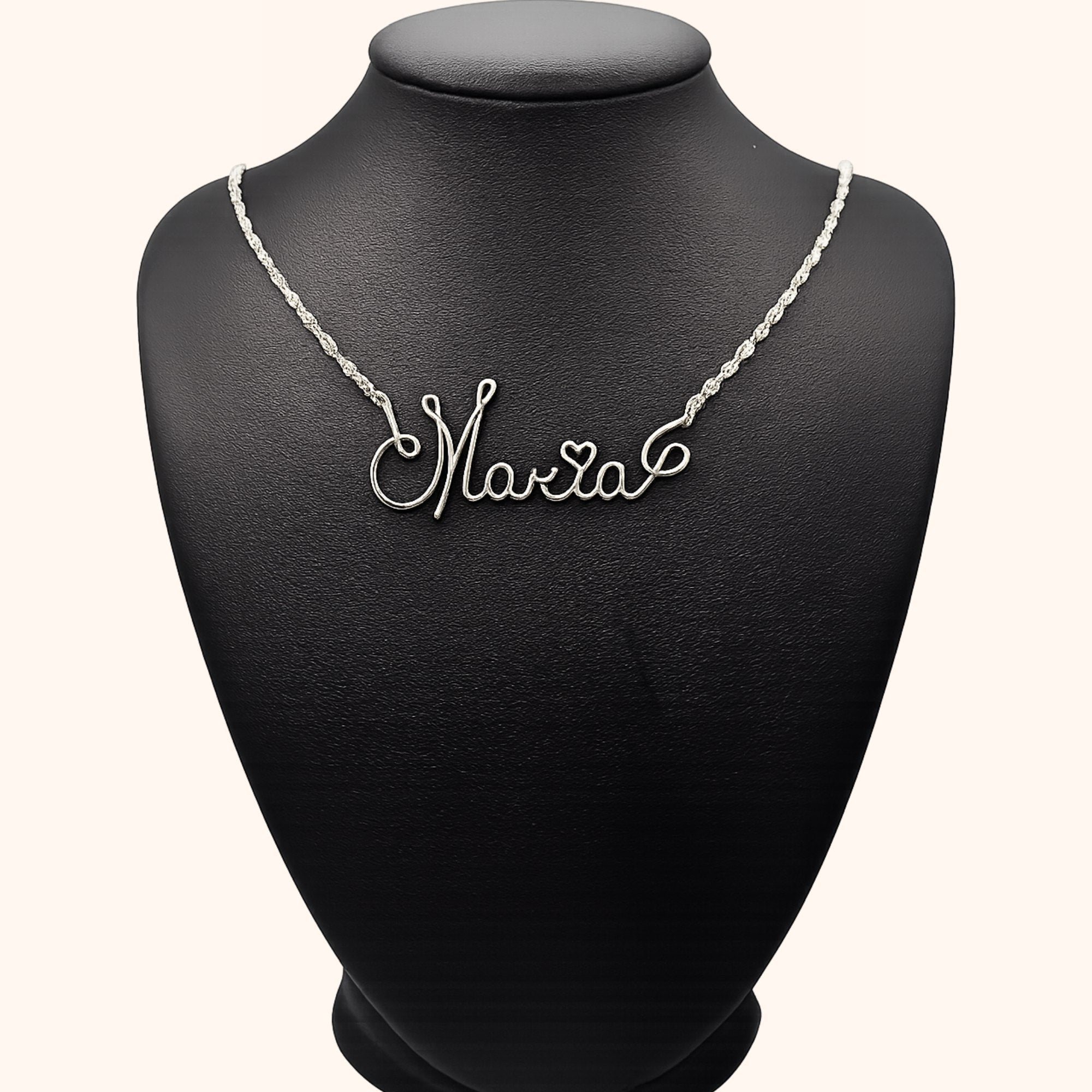 personalized name necklace handmade 925 sterling silver