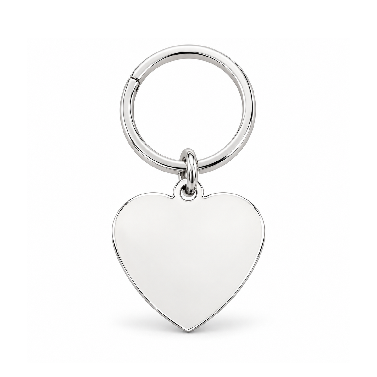 Silver + Keyring: standardized personalized silver heart pendant keyring