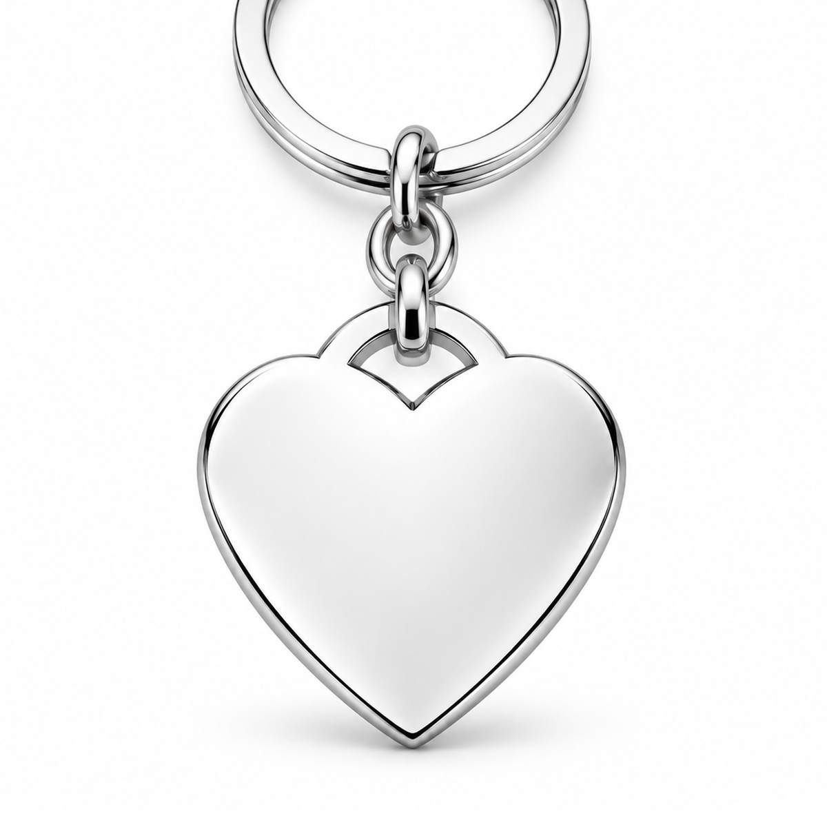 Silver + Keyring: standardized personalized silver heart pendant keyring